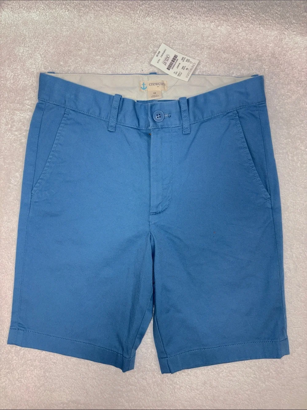 Crewcuts Blue Chino Shorts 5 pocket adjustable waist nwt boys 10